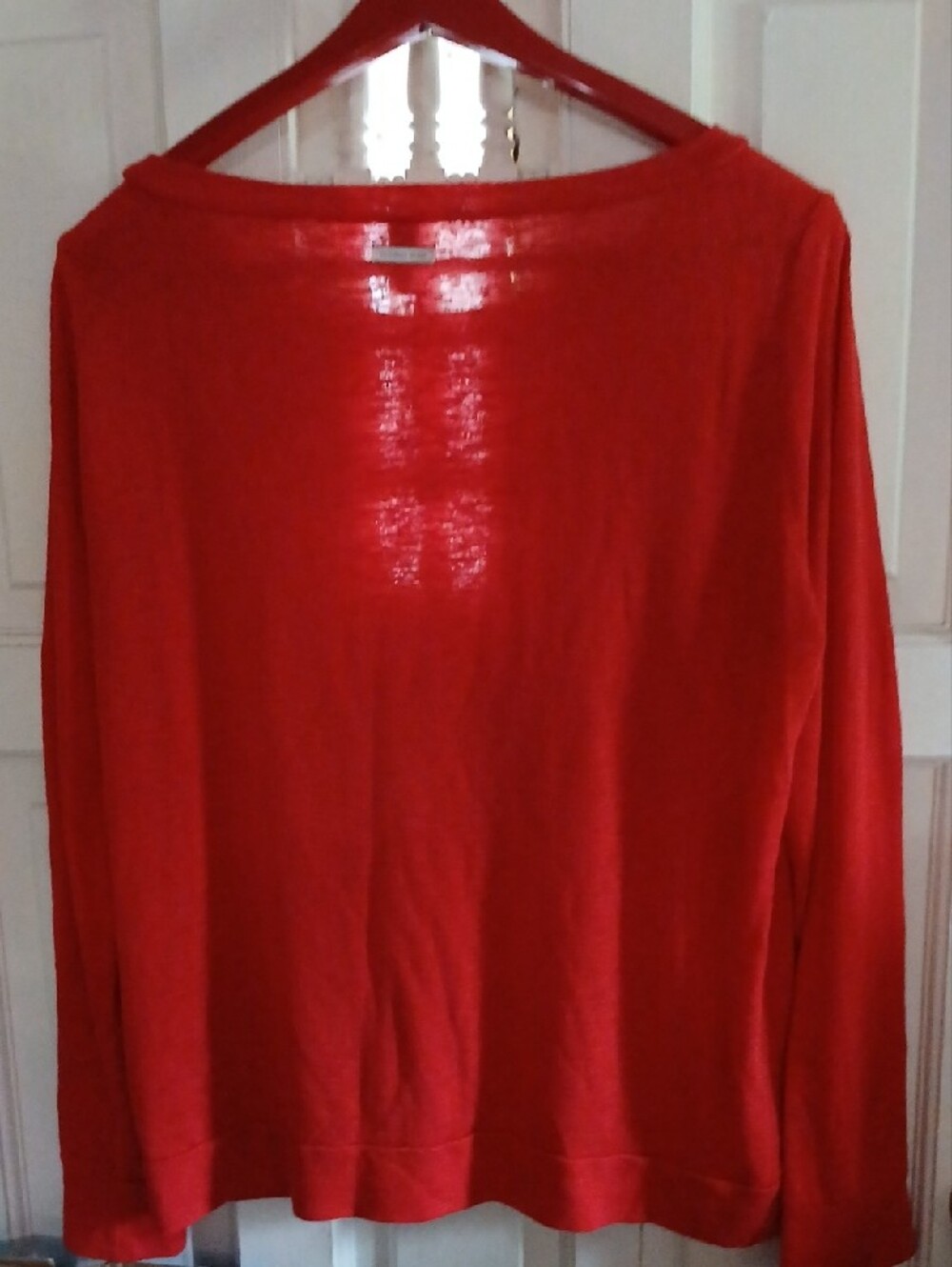 Victoria's Secret Red Long-Sleeve Crewneck Top - Picture 6 of 8